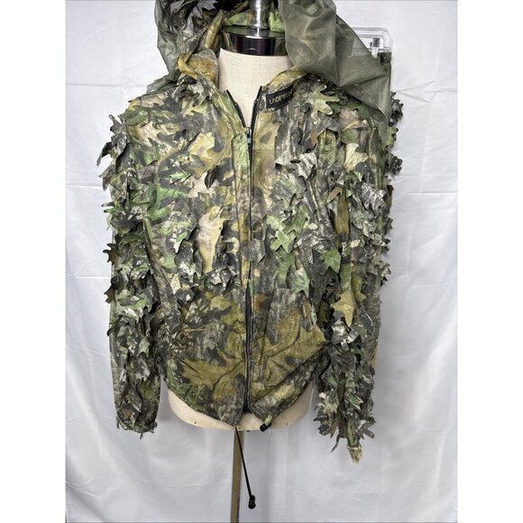 Mossy Oak Ghillie Suit Mens Small Medium Underbrus Full Zip Hoodie Pants Hunting - Picture 2 of 8